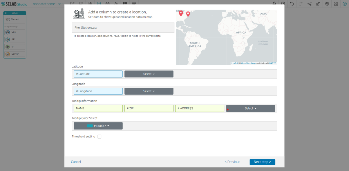 Create location data