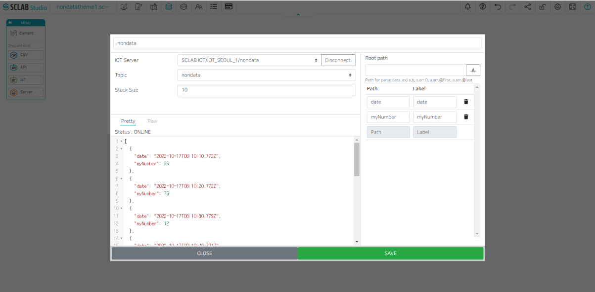 IoT Data Setting