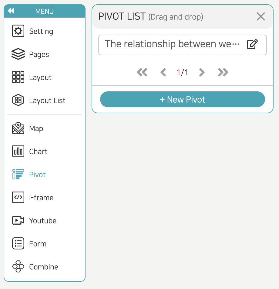 Pages editor Pivot