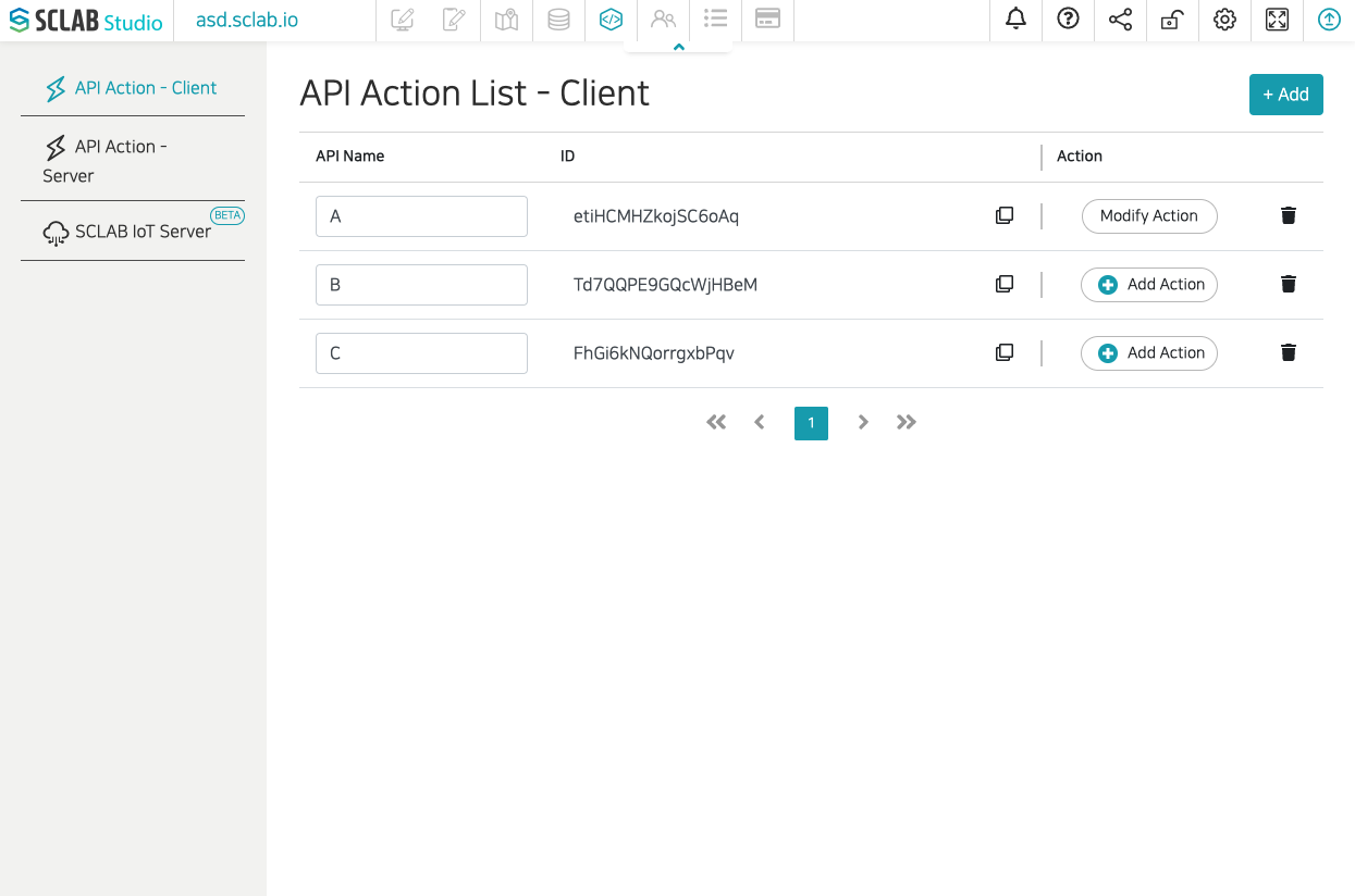 Client API Page Screen Shot