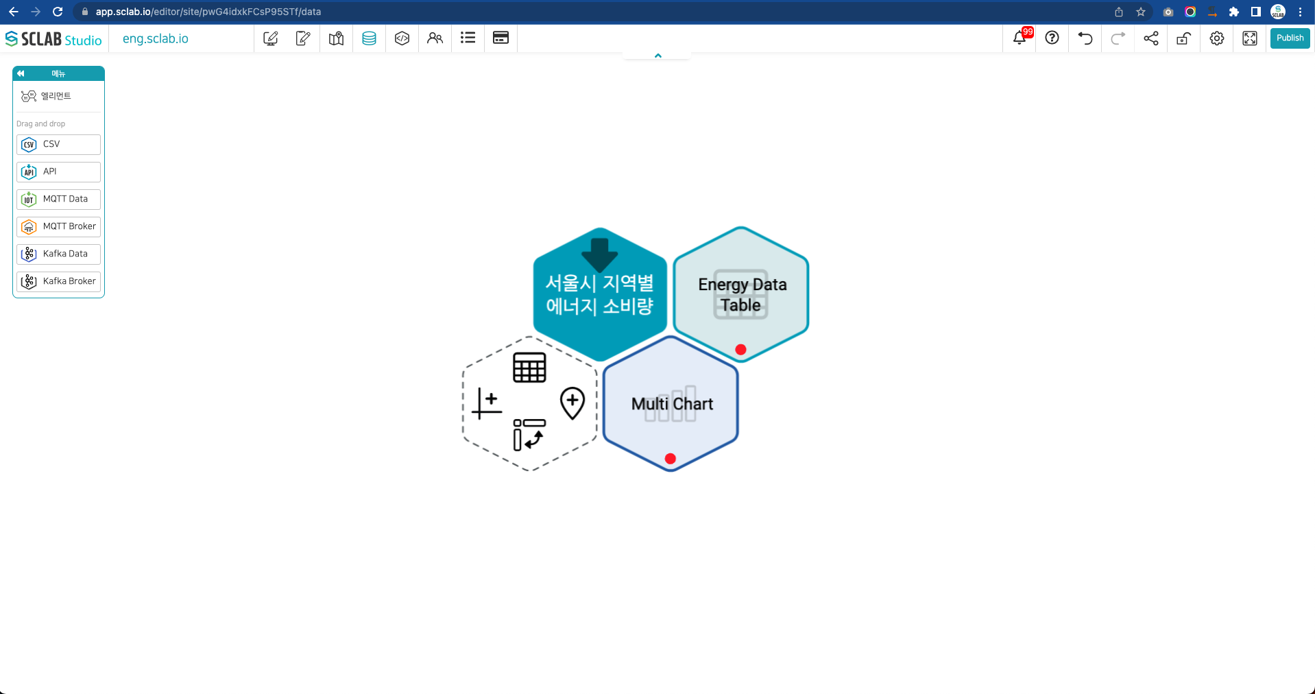 Multi-axis Hexagon