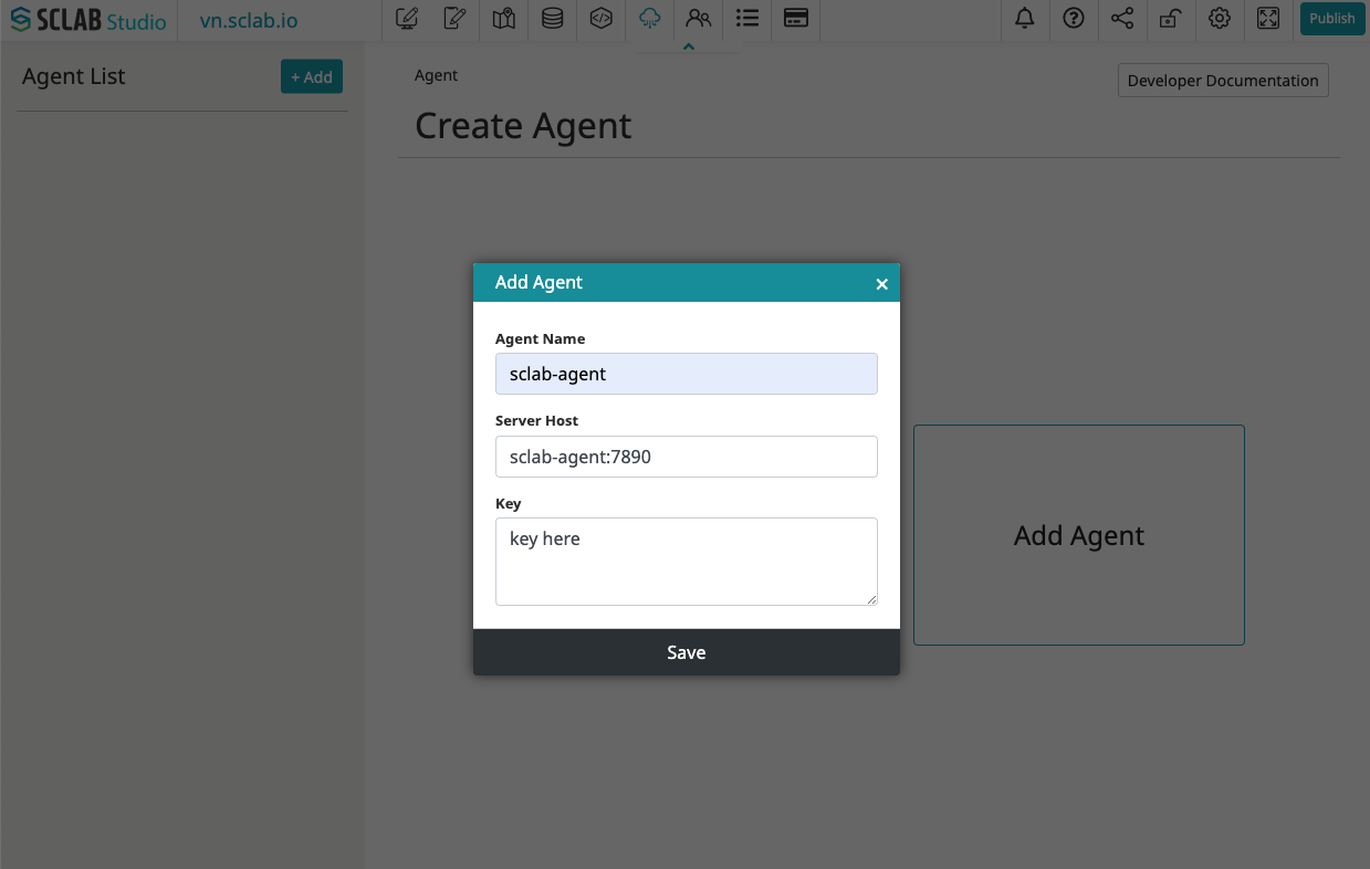 ADD SCLAB DB Agent Screenshot